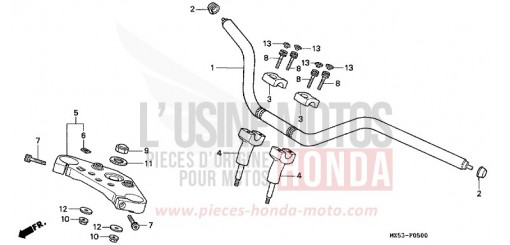 TUYAU DE GUIDON/PONT SUPERIEUR VF750CS de 1995